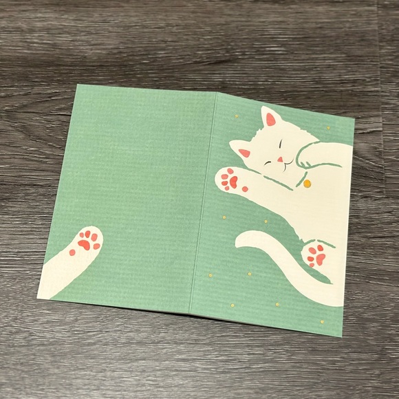 Kitten White Cat Multipurpose Card ❘ Invitation Card ❘ Gift Card ❘ Birthday Card - Picture 3 of 5